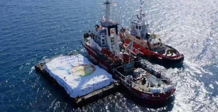 أول سفينة مساعدات من ‎قبرص تبحر نحو ‎قطاع غزة