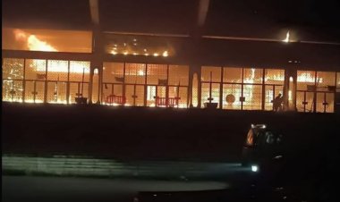 حريق في  ستاد حلب الدولي...والأسباب ماتزال مجهولة